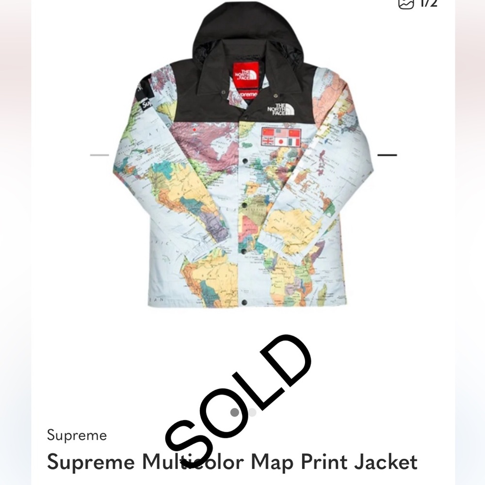Supreme Multicolor Map Print Jacket